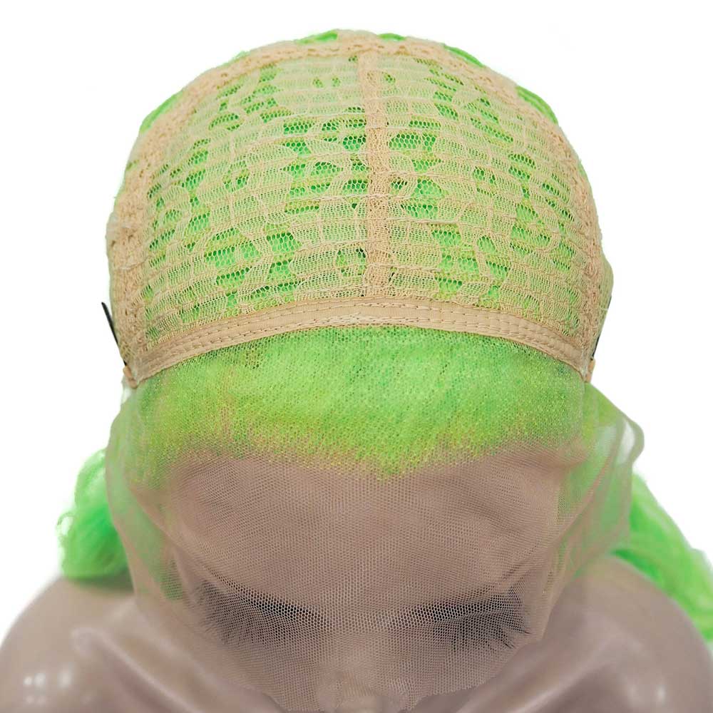 Premium Wig - Fluorescent Green Side Sweep Long Lace Front Wig-Lace Front Wig-UNIQSO UK