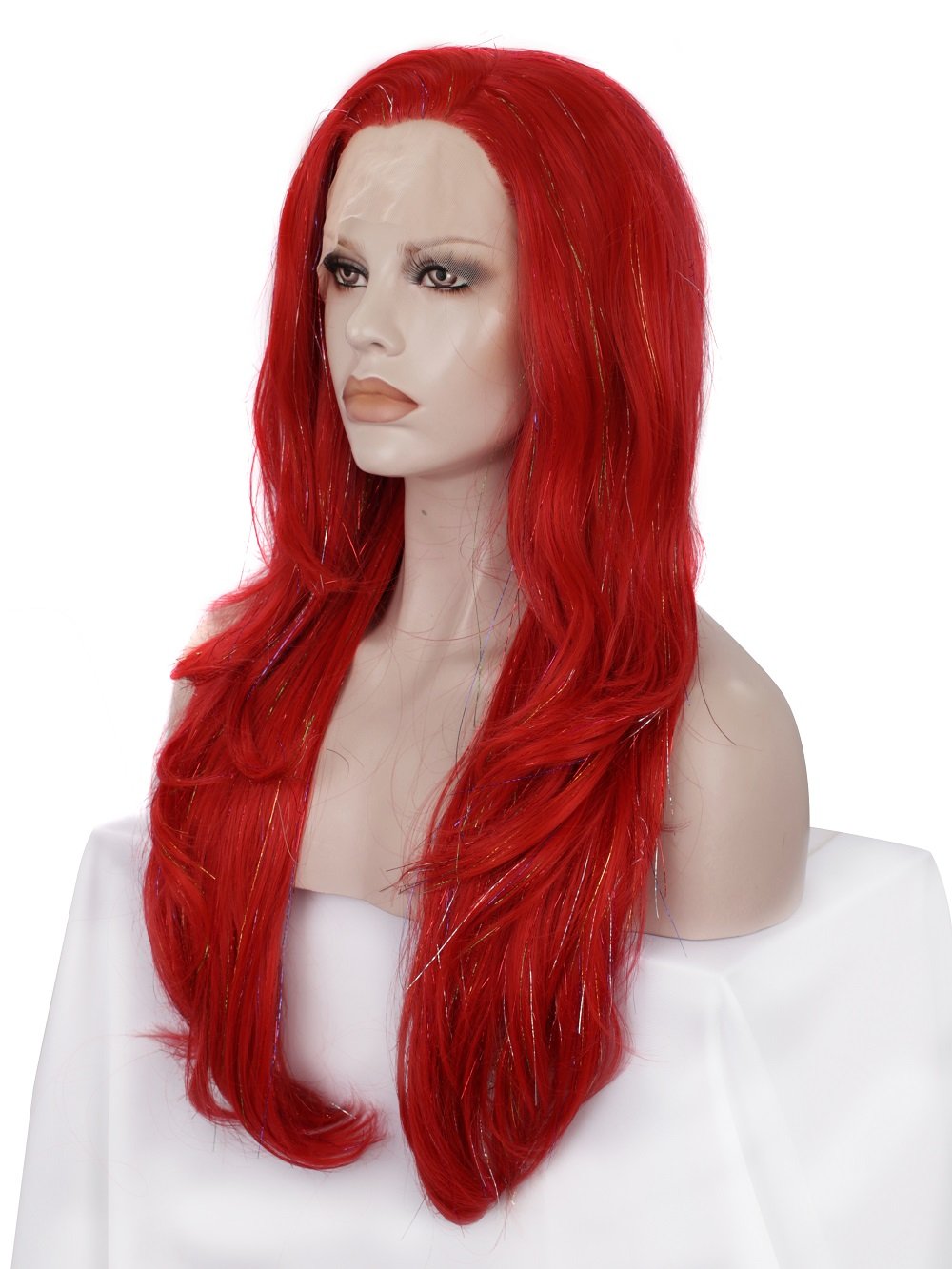 Premium Wig - Poppy Red Layered Lace Front Tinsel-Lace Front Wig-UNIQSO UK