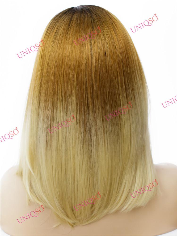 Premium Wig - Reverse-Ombre Blonde Lace Front Synthetic Wig-Lace Front Wig-UNIQSO UK