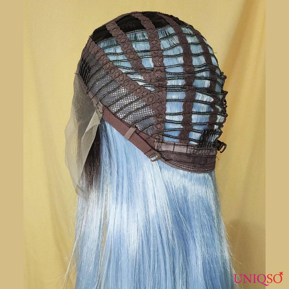 Premium Wig - Rooted Glacier Blue Long Straight Lace Front Wig-Lace Front Wig-UNIQSO UK