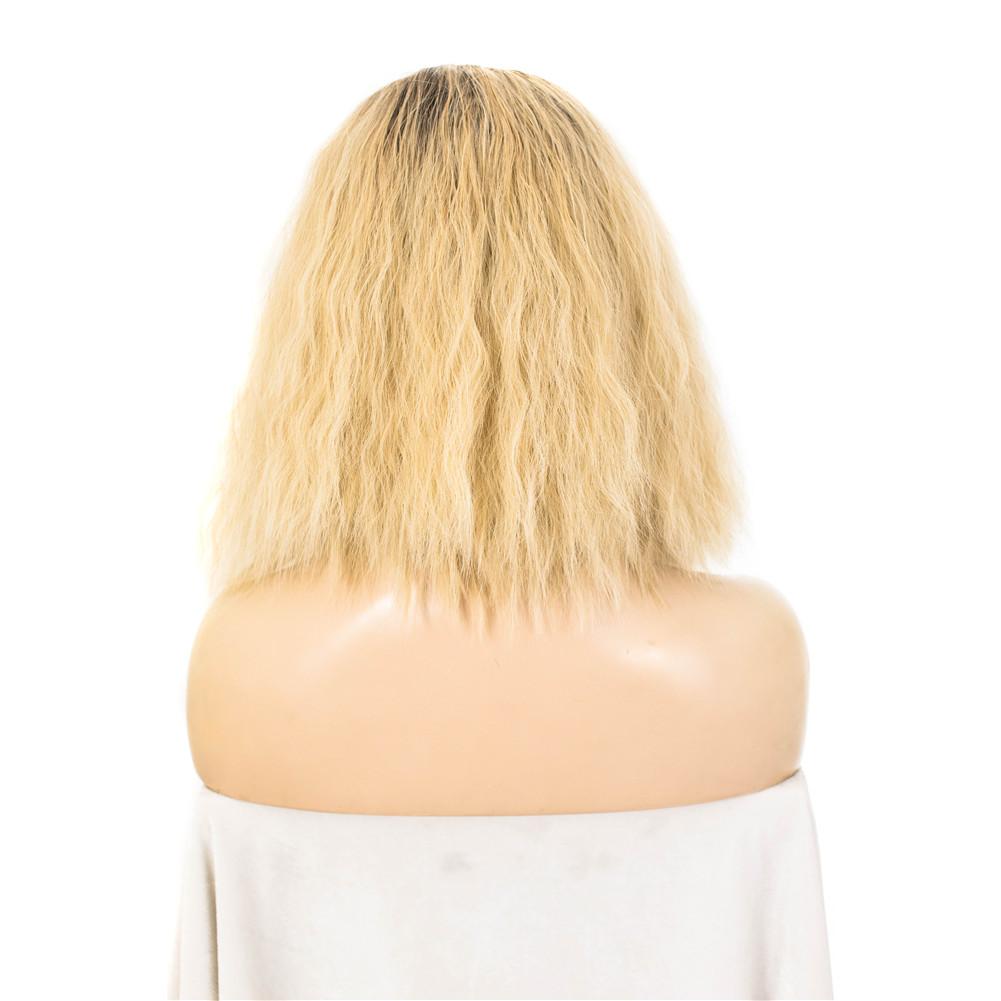 Premium Wig - Rooted Honey Blonde in Medium Curl Lace Front Wig-Lace Front Wig-UNIQSO UK