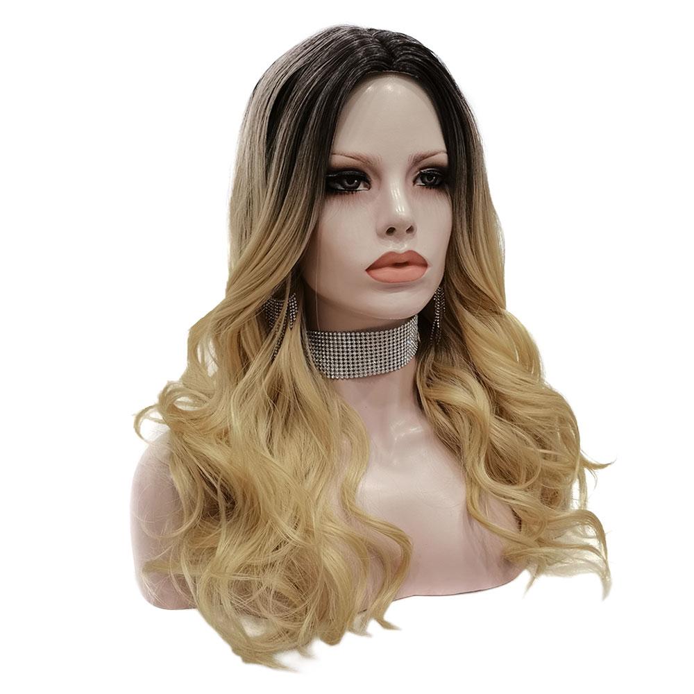 Rooted Dusty Blonde Long Wavy Daily Wig-Daily Wig-UNIQSO UK
