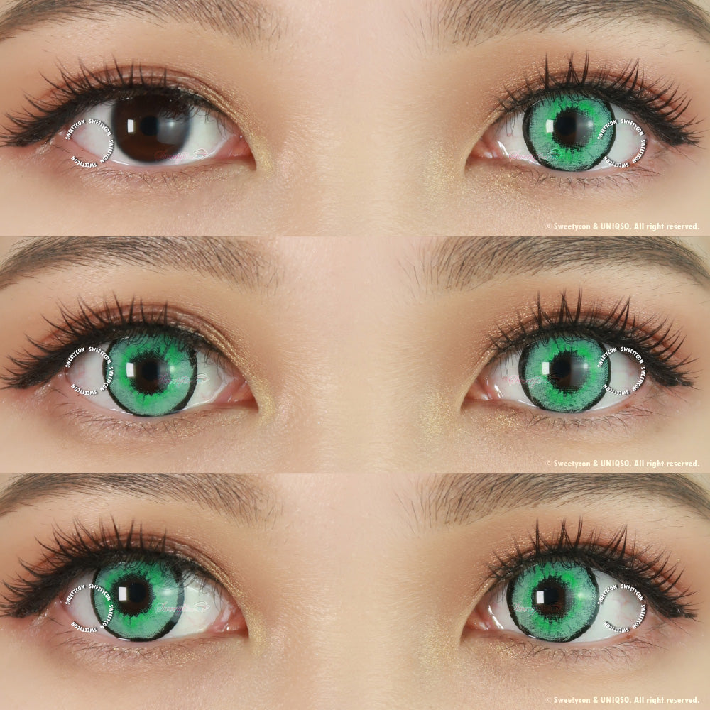 Sweety Aquaman Cyan Green (1 lens/pack)-Colored Contacts-UNIQSO UK