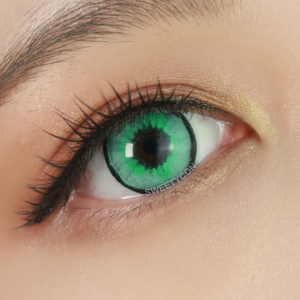 Sweety Aquaman Cyan Green (1 lens/pack)-Colored Contacts-UNIQSO UK