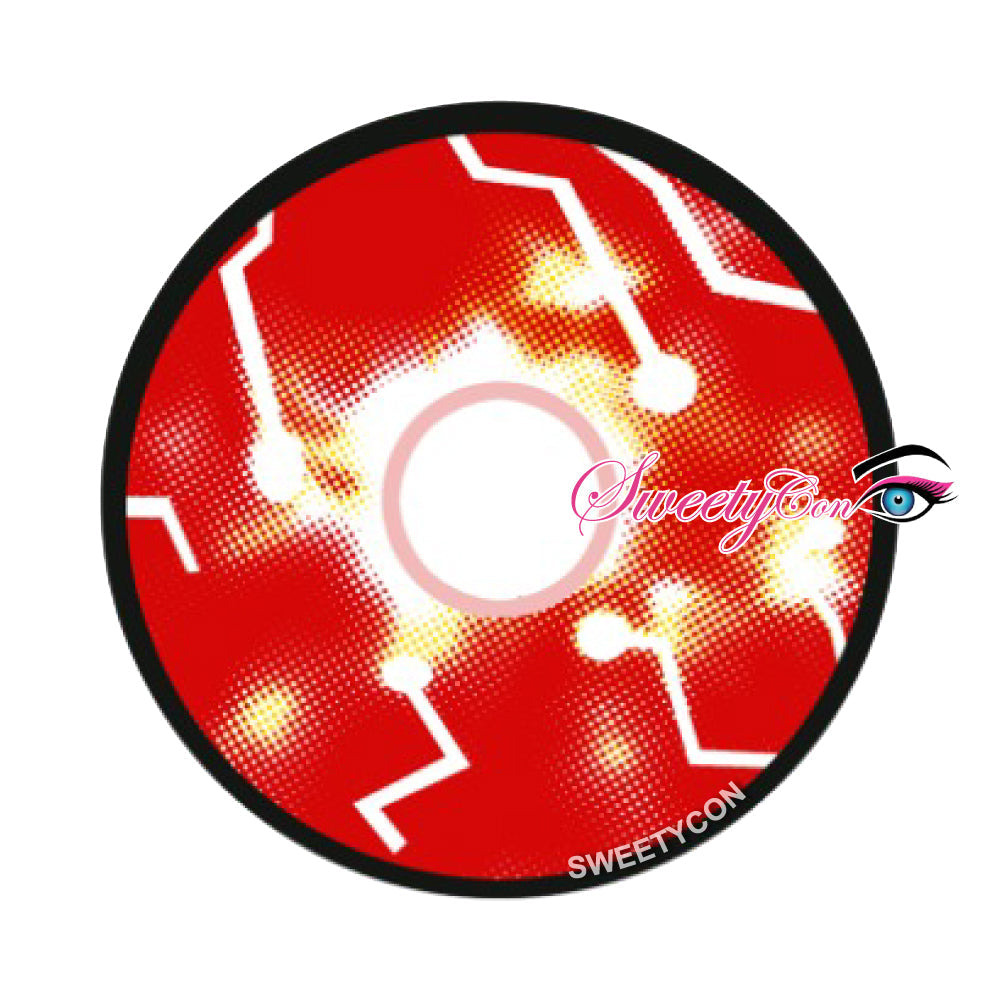 Sweety Circuit Eye Red (1 lens/pack)-Crazy Contacts-UNIQSO UK