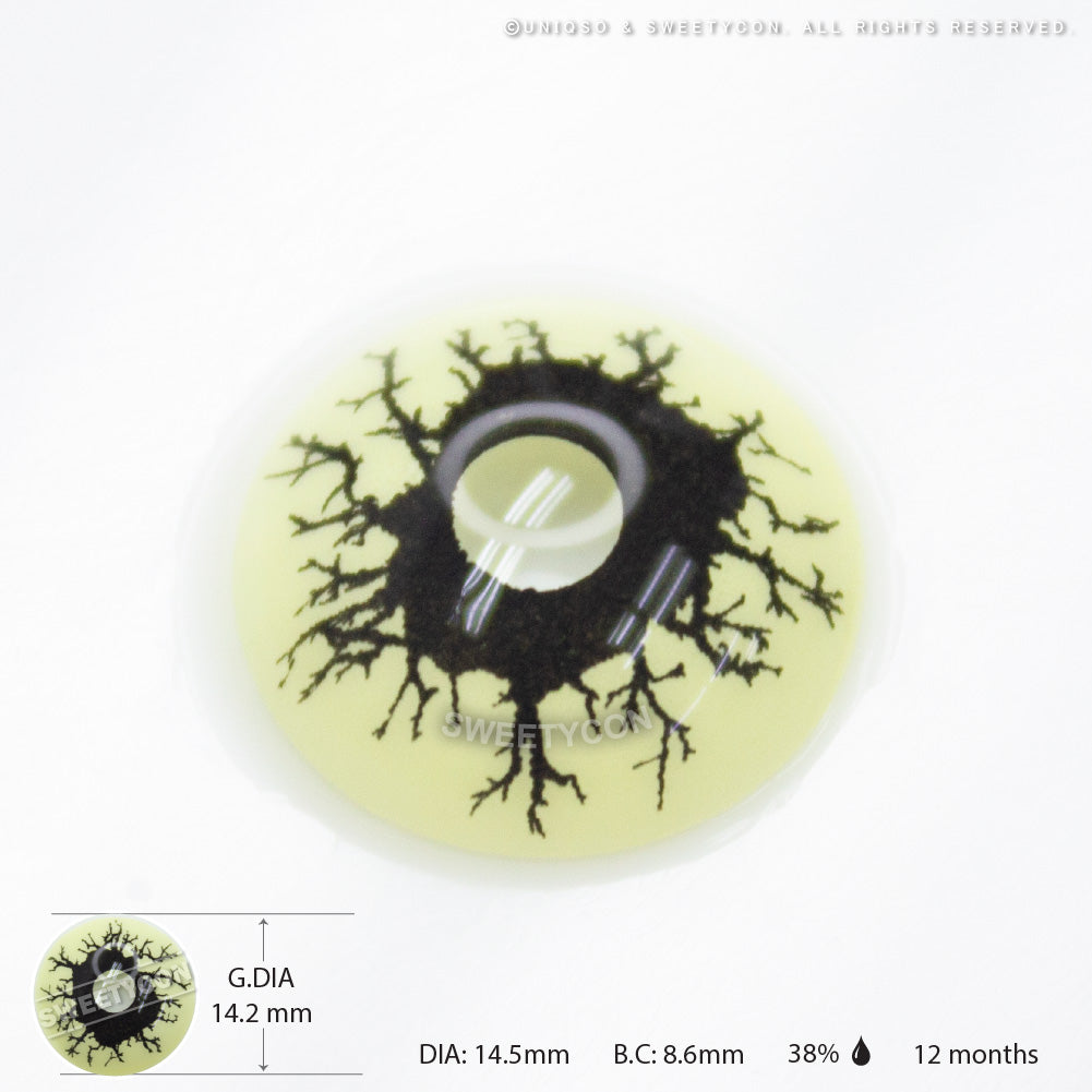 Sweety Crazy Black Rage (1 lens/pack)-Crazy Contacts-UNIQSO UK