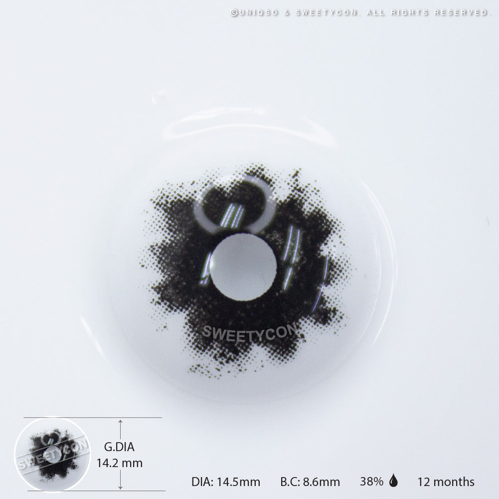 Sweety Crazy Black Zombie (1 lens/pack)-Crazy Contacts-UNIQSO UK