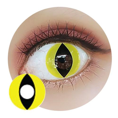 Sweety Crazy Cat Eye Yellow (1 lens/pack)-Crazy Contacts-UNIQSO UK