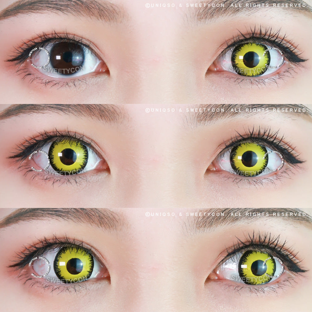 Sweety Crazy Mystic Yellow (1 lens/pack)-Colored Contacts-UNIQSO UK