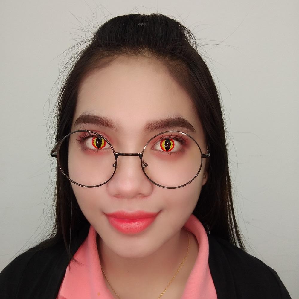 Sweety Crazy Orange Dragon (1 lens/pack)-Crazy Contacts-UNIQSO UK