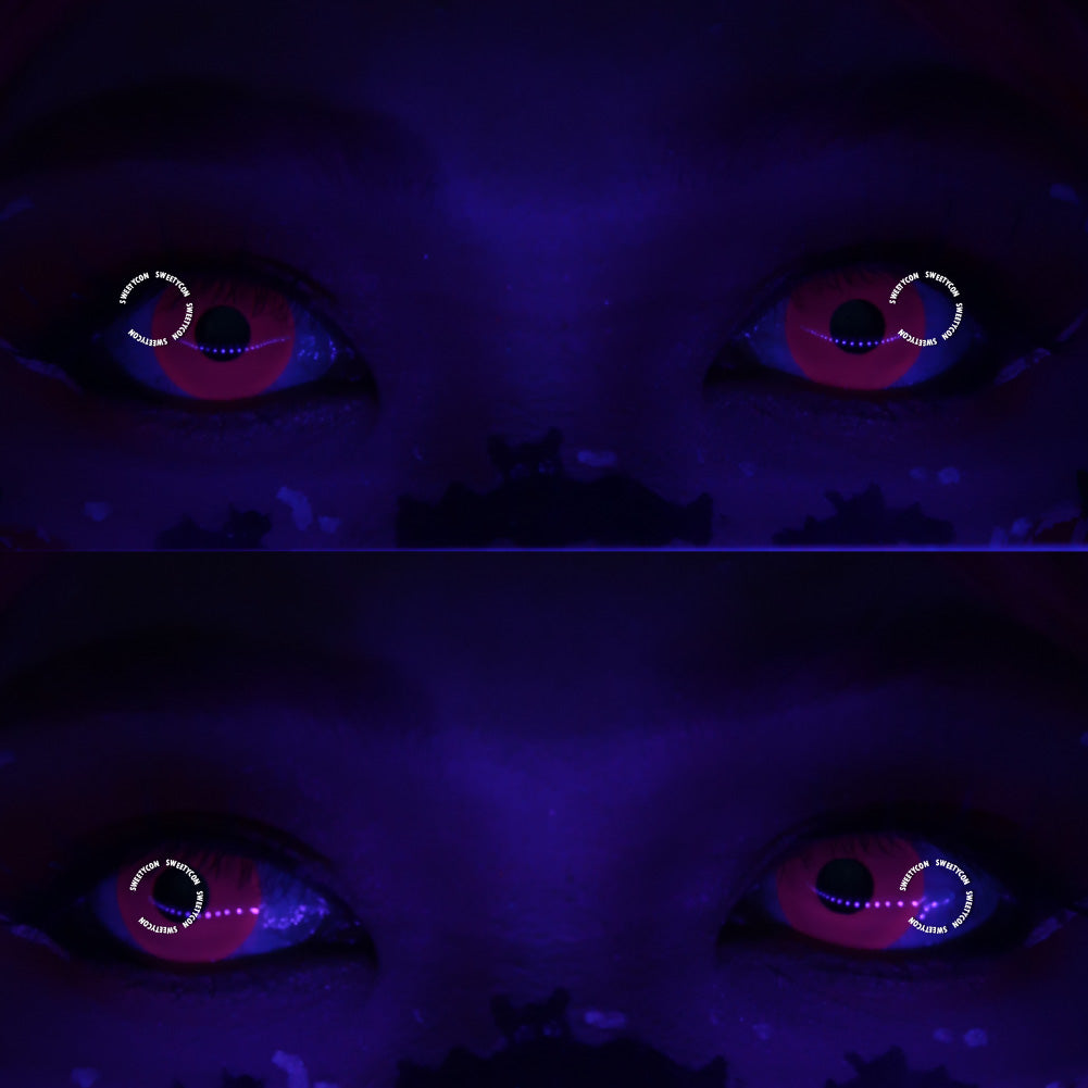 Sweety Crazy UV Glow Pink (1 lens/pack)-UV Contacts-UNIQSO UK