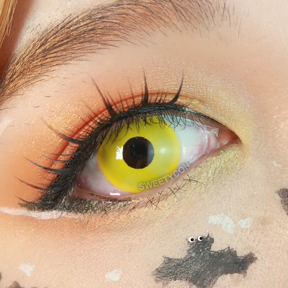 Sweety Crazy UV Glow Yellow (1 lens/pack)-UV Contacts-UNIQSO UK