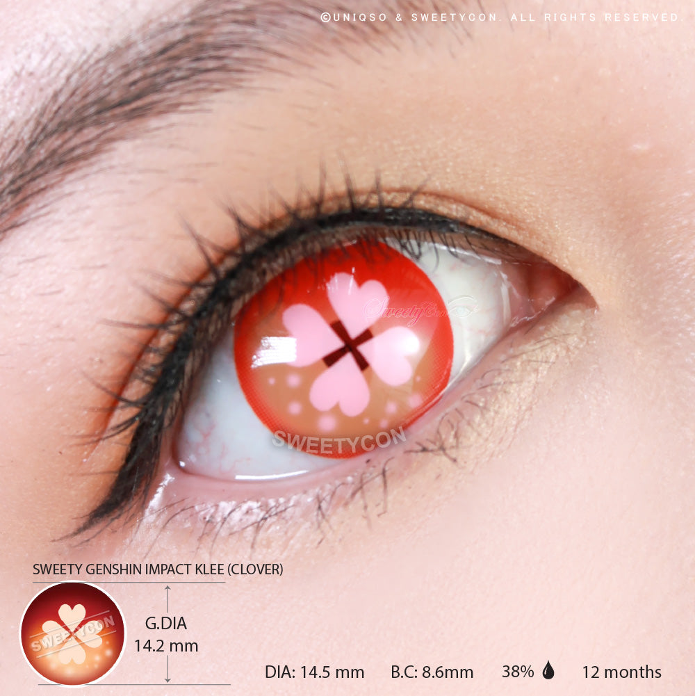 Sweety Genshin Impact Klee (Clover) (1 lens/pack)-Colored Contacts-UNIQSO UK