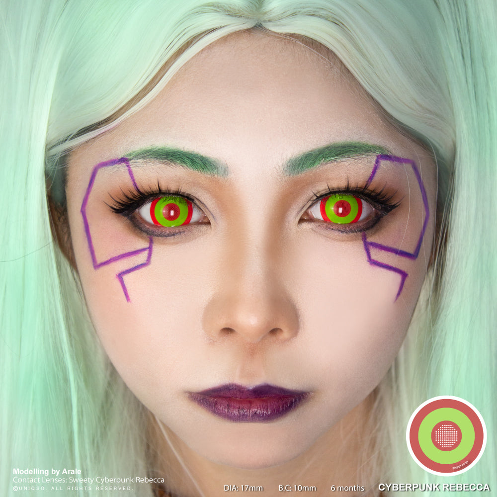 Sweety Mini Sclera Cyber Green (1 lens/pack)-Mini Sclera Contacts-UNIQSO