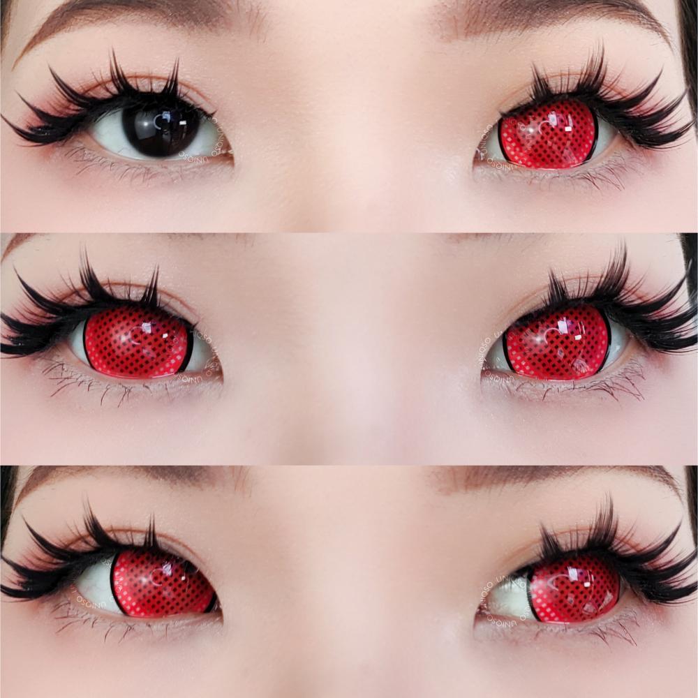 Sweety Mini Sclera Red Mesh Rim (1 lens/pack)-Mini Sclera Contacts-UNIQSO UK