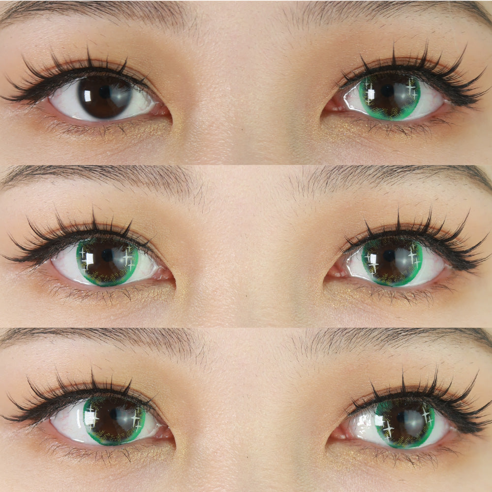 Sweety Shining Stars Green (1 lens/pack)-Colored Contacts-UNIQSO UK
