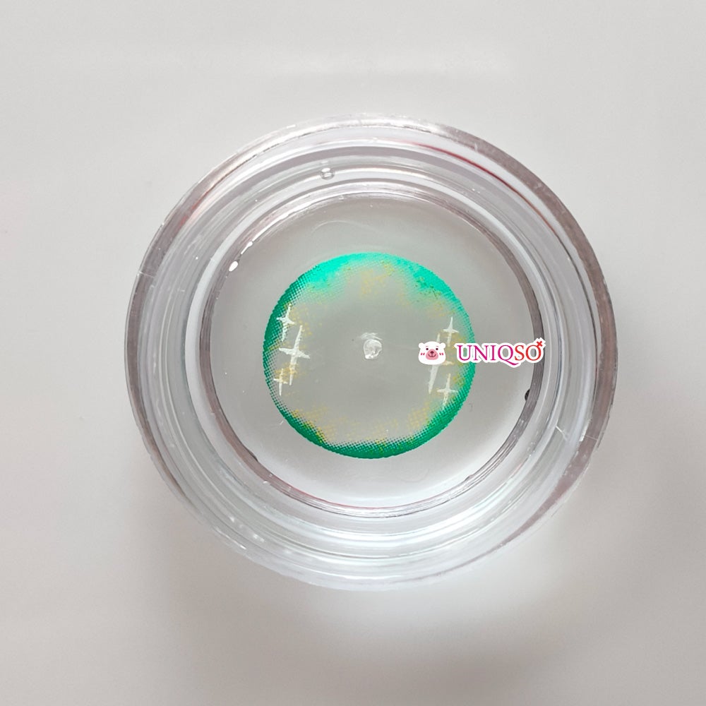 Sweety Shining Stars Green (1 lens/pack)-Colored Contacts-UNIQSO UK