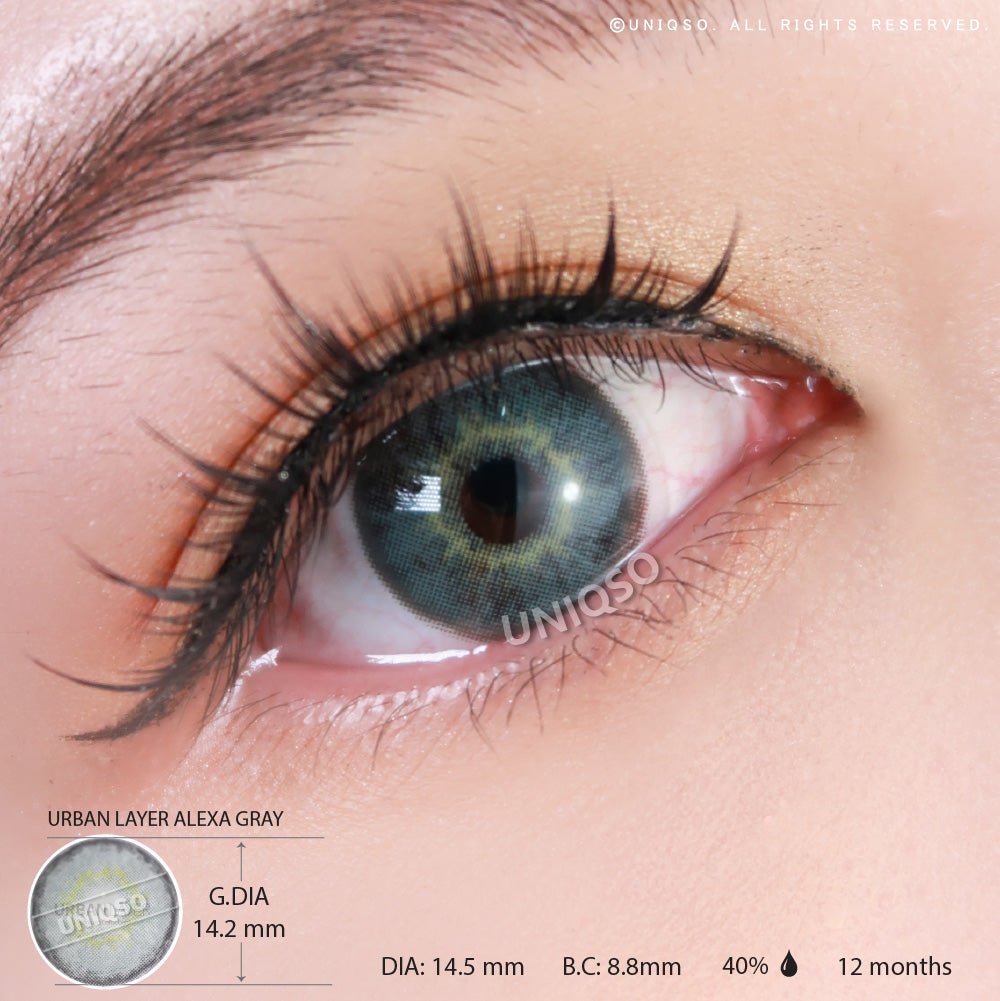 Urban Layer Alexa Gray (1 lens/pack)-Colored Contacts-UNIQSO UK
