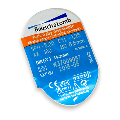 Bausch & Lomb Daily Disposable For Astigmatism (30 lenses/pack)-Clear Contacts-UNIQSO