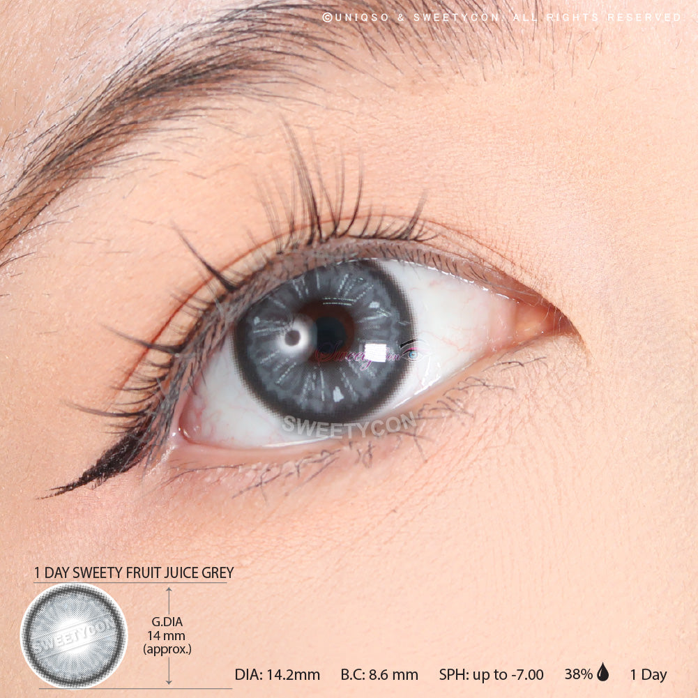 1 Day Sweety Fruit Juice Grey (2 or 10 lenses/pack)-Colored Contacts-UNIQSO UK