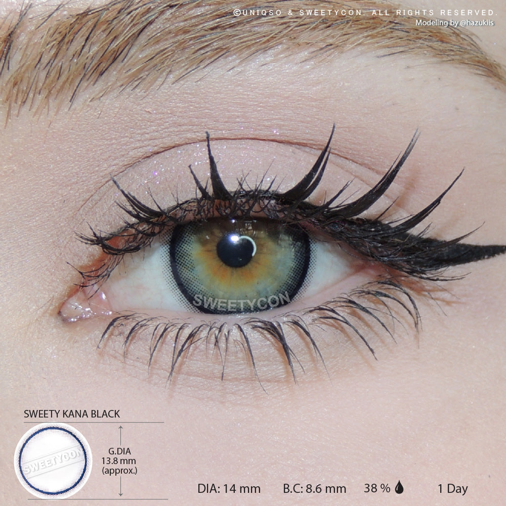 1 Day Sweety Kana Black (2 lenses or 10 lenses/pack)-Colored Contacts-UNIQSO UK