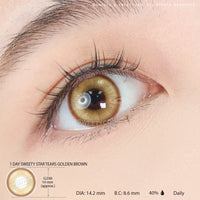 1 Day Sweety Star Tears Golden Brown (2 or 10 lenses/pack)-Colored Contacts-UNIQSO UK