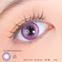 1 Day Sweety Star Tears Violet (2 or 10 lenses/pack)-Colored Contacts-UNIQSO UK
