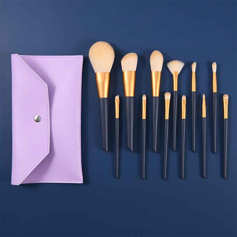 12PCS Natural Hair Makeup Brushes-Makeup Brushes-UNIQSO UK