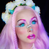 Sweety Mini Sclera Cyan Mesh Rim (1 lens/pack)-Mini Sclera Contacts-UNIQSO UK