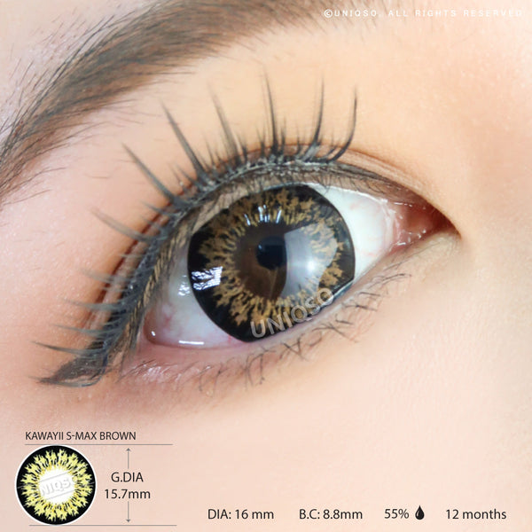 Kawayii S-Max Brown (1 lens/pack)-Colored Contacts-UNIQSO