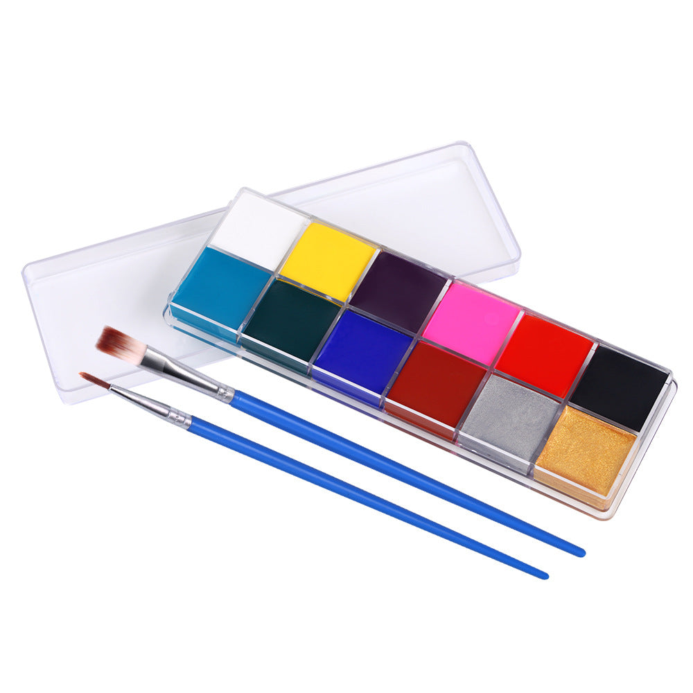 Fit Colors 12 Colors Water Soluble Face & Body Paint-Makeup Palette-UNIQSO