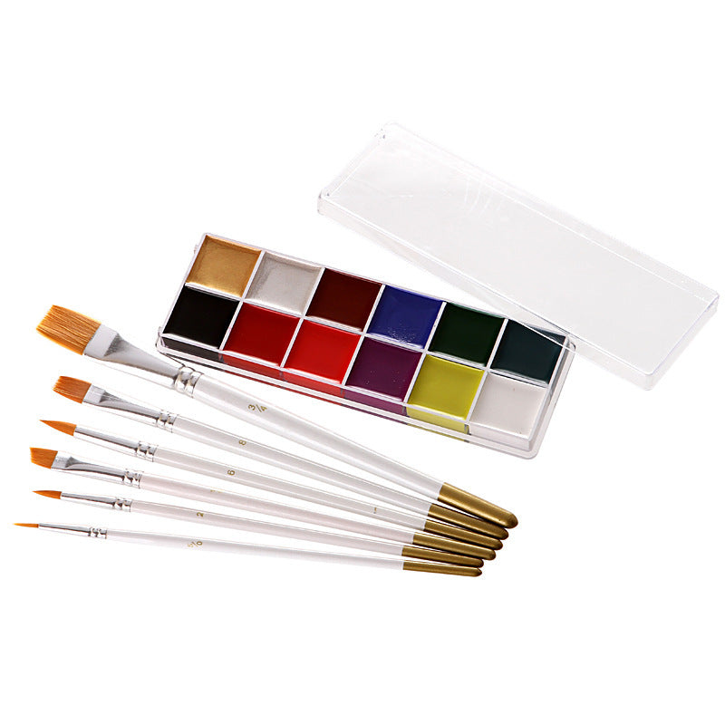 Fit Colors 12 Colors Water Soluble Face & Body Paint-Makeup Palette-UNIQSO
