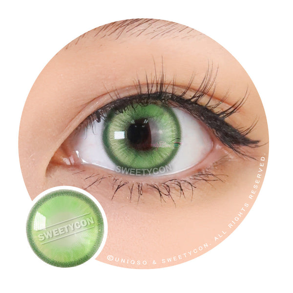 Sweety Magic Pop Green (1 lens/pack)-Colored Contacts-UNIQSO