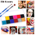 Fit Colors 12 Colors Water Soluble Face & Body Paint-Makeup Palette-UNIQSO