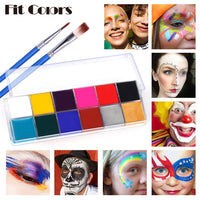 Fit Colors 12 Colors Water Soluble Face & Body Paint-Makeup Palette-UNIQSO