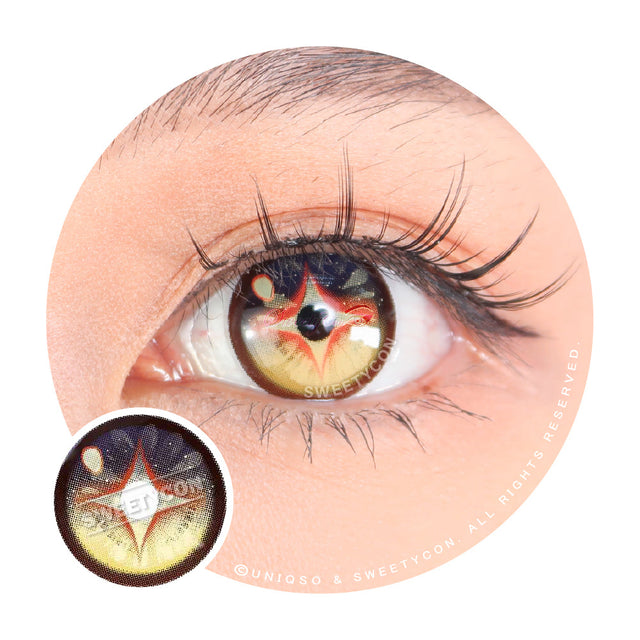 Sweety x Eyesinger Amber Star Crest (2 lenses/pack)-Colored Contacts-UNIQSO UK