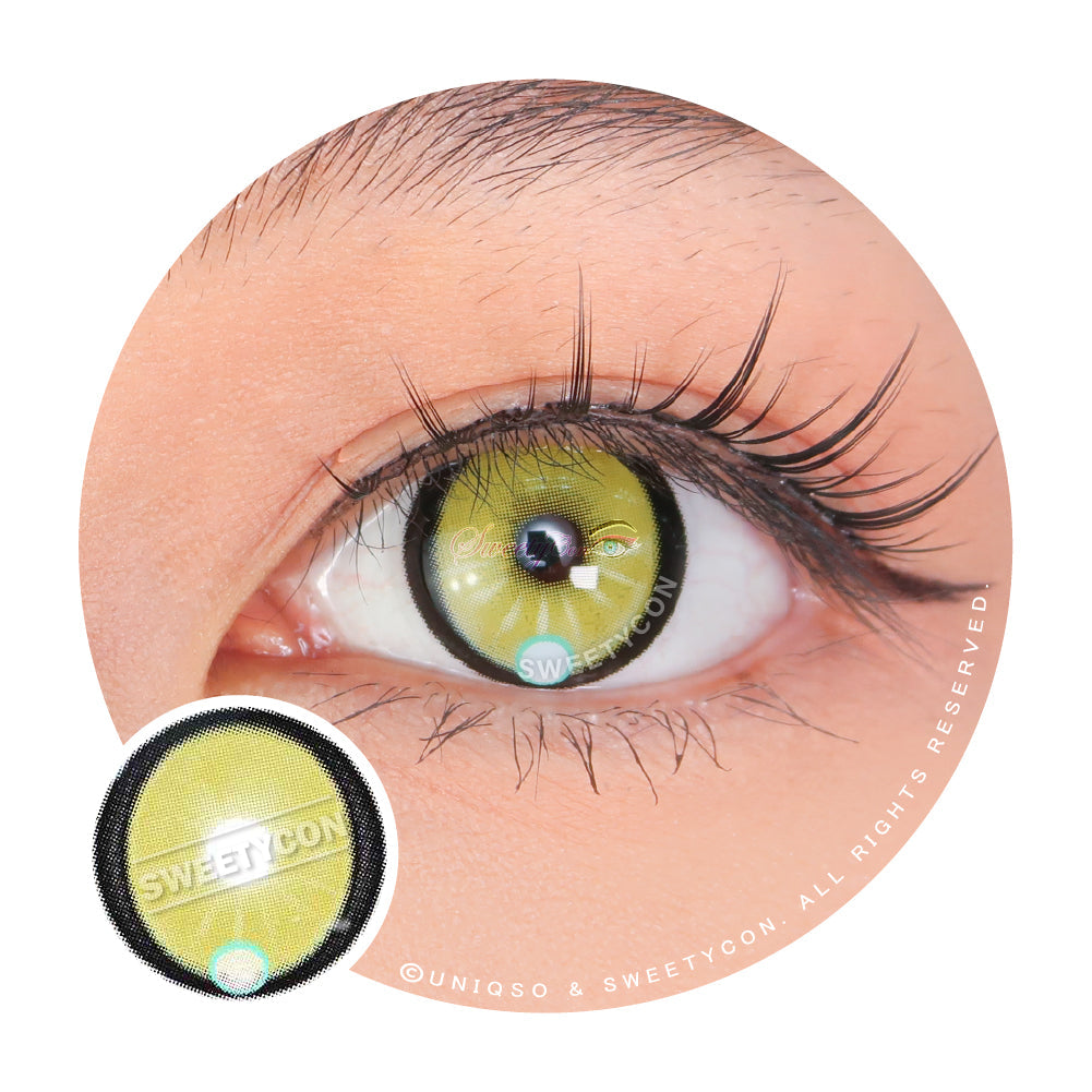 Sweety x Eyesinger Neon Eclipse Yellow (2 lenses/pack)-Colored Contacts-UNIQSO UK