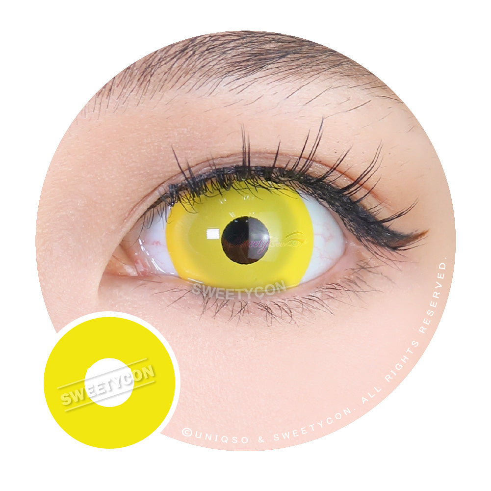 Sweety Mini Sclera UV Glow Yellow (1 lens/pack)-Mini Sclera Contacts-UNIQSO