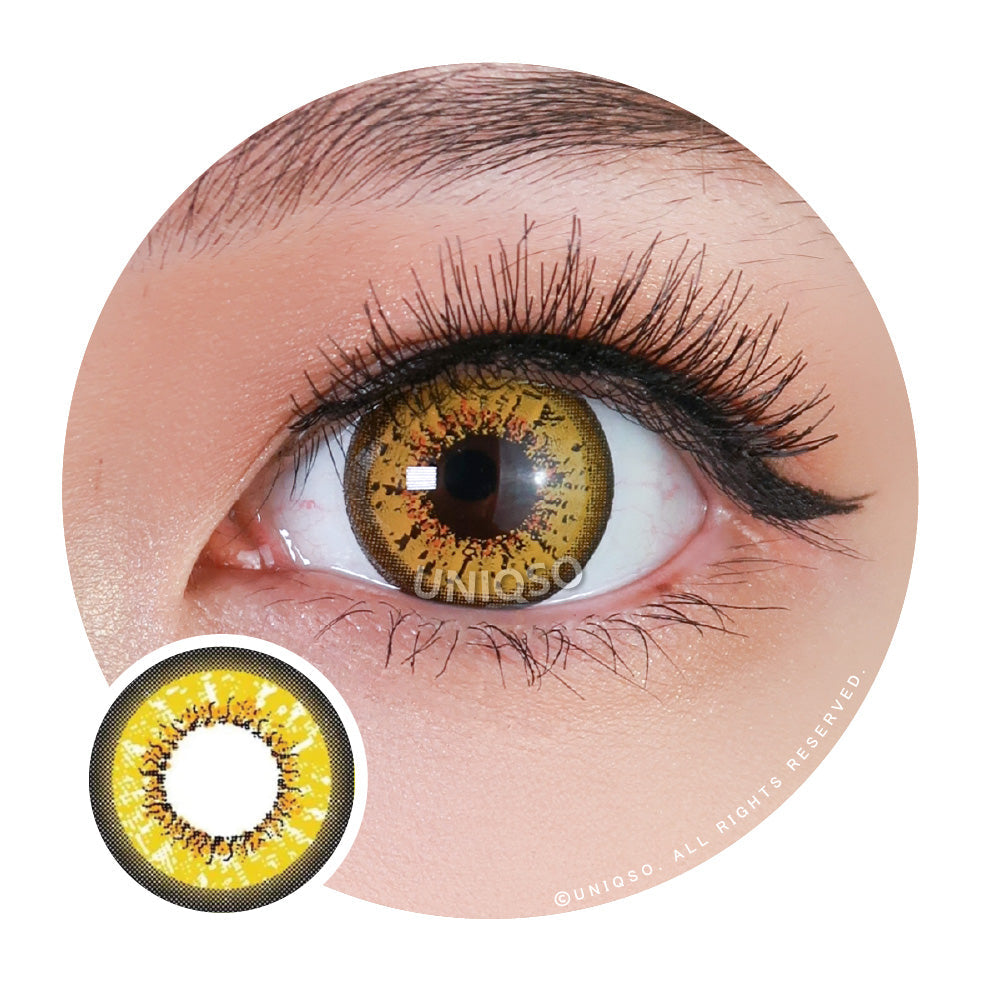 Kazzue Cosplay Vivid Yellow (1 lens/pack)-Colored Contacts-UNIQSO
