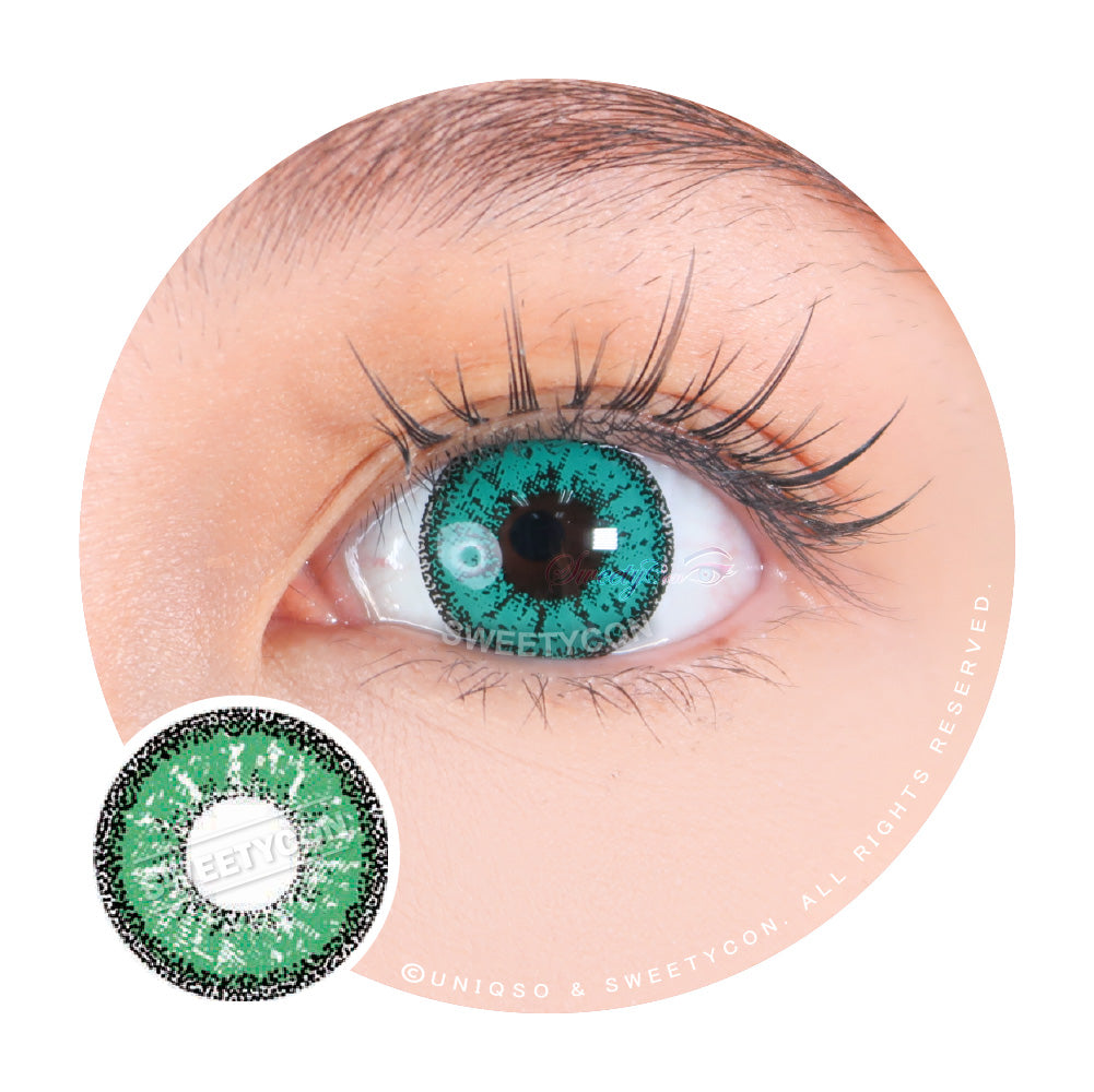 Sweety Crazy Zombie Green (1 lens/pack)-Crazy Contacts-UNIQSO
