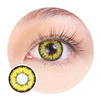 Sweety Akaten Yellow (1 lens/pack)-Colored Contacts-UNIQSO