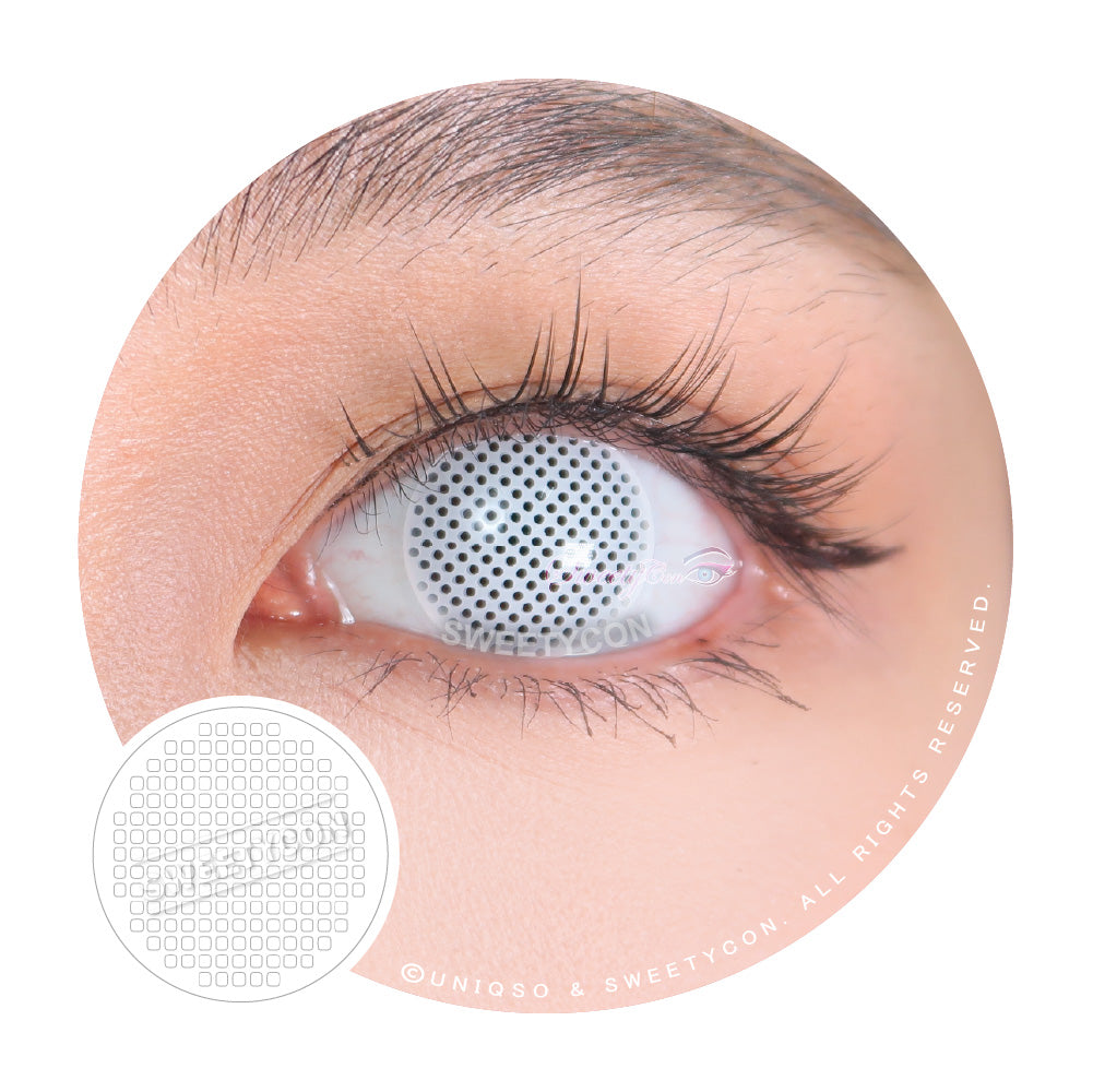 Sweety Crazy White Screen/White Mesh II (1 lens/pack)-Crazy Contacts-UNIQSO