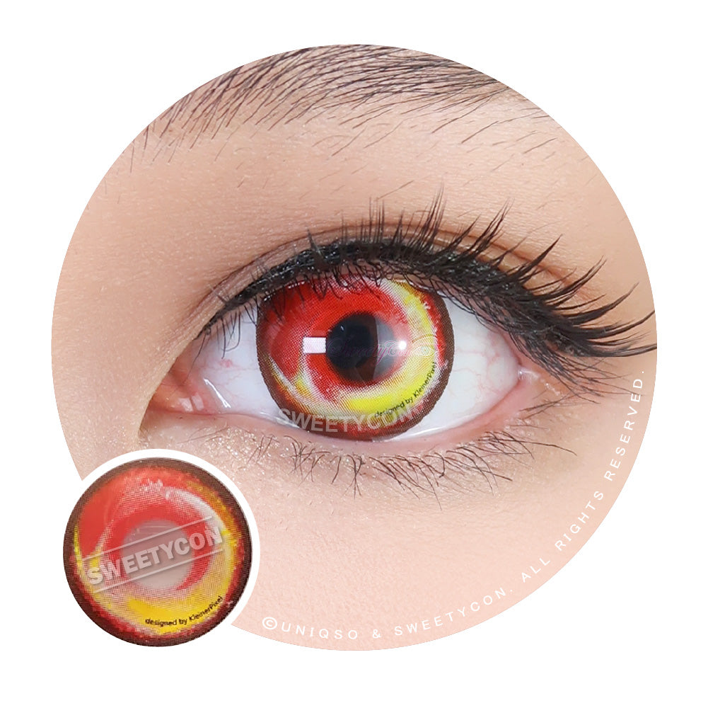 Anime Fire by KleinerPixel (1 lens/pack)-Colored Contacts-UNIQSO