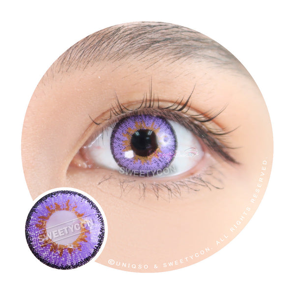 Sweety Snow Violet (1 lens/pack)-Colored Contacts-UNIQSO