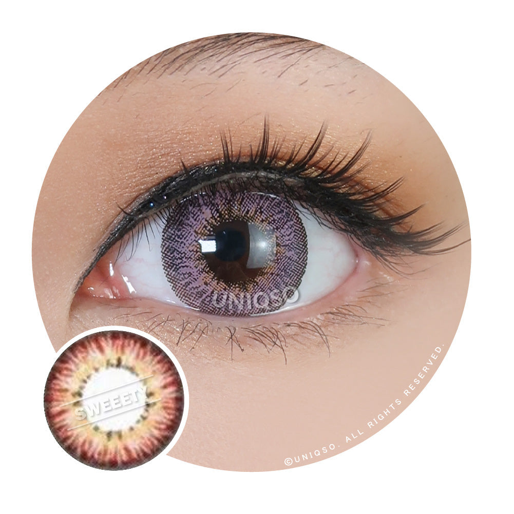 Western Eyes Puffy 3 Tones Pink (1 lens/pack)-Colored Contacts-UNIQSO