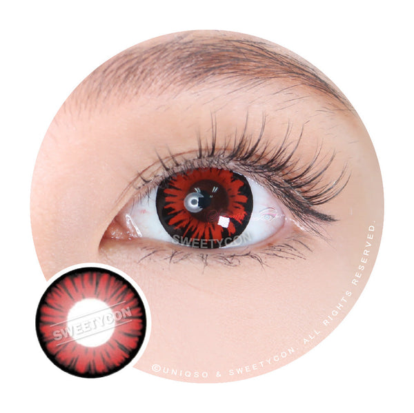 Sweety Firefly Red (1 lens/pack)-Colored Contacts-UNIQSO