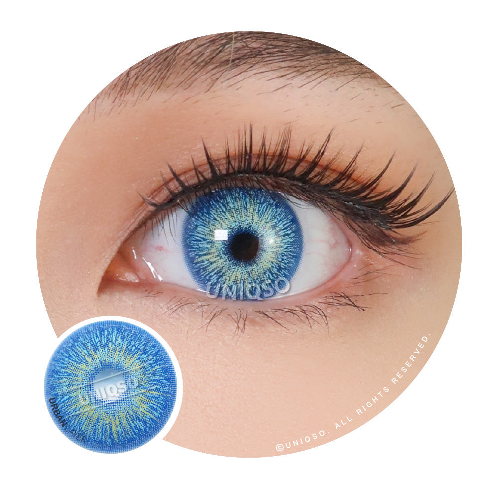 Urban Layer Santorini Blue (1 lens/pack)-Colored Contacts-UNIQSO