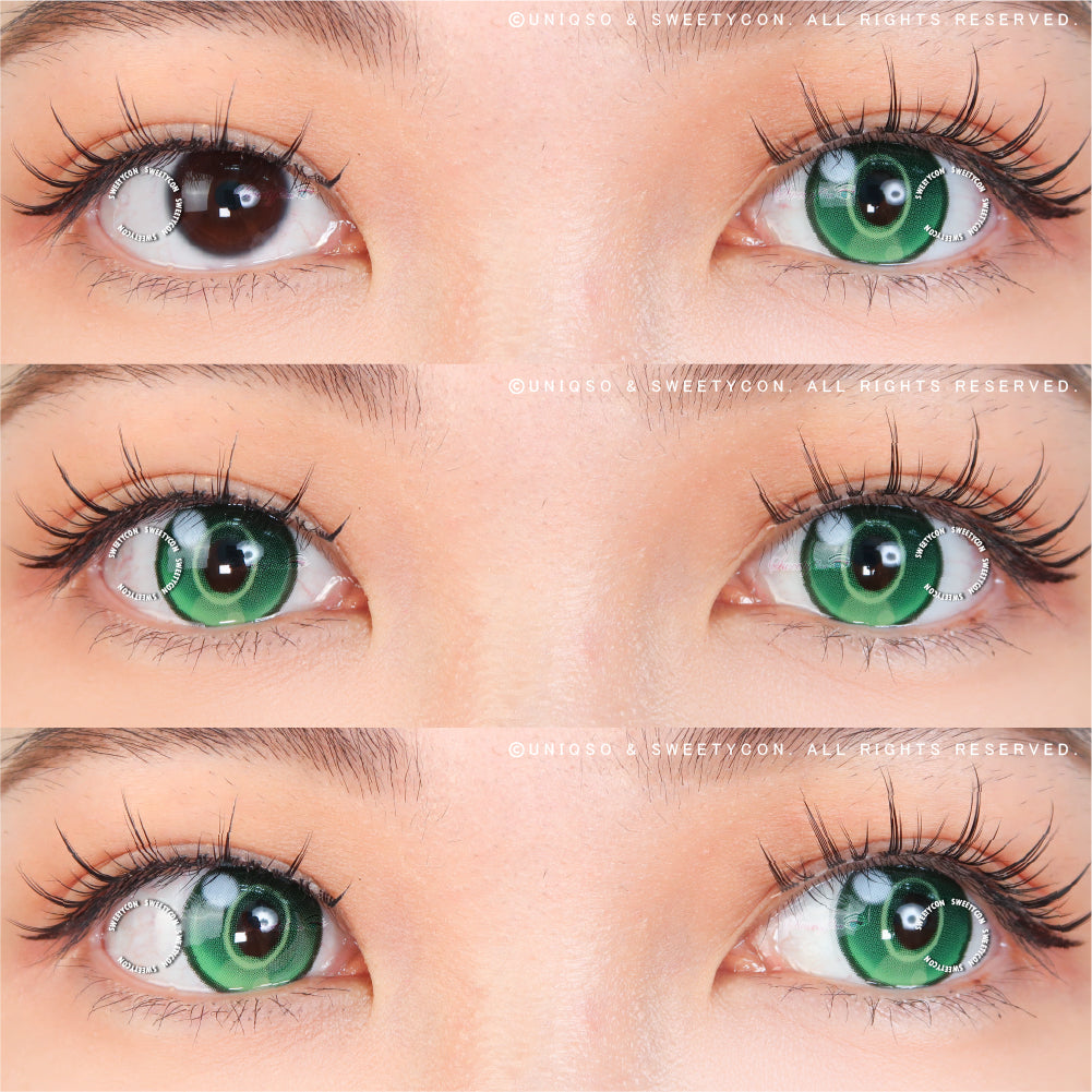 Sweety x Eyesinger Emerald Halo (2 lenses/pack)-Colored Contacts-UNIQSO UK