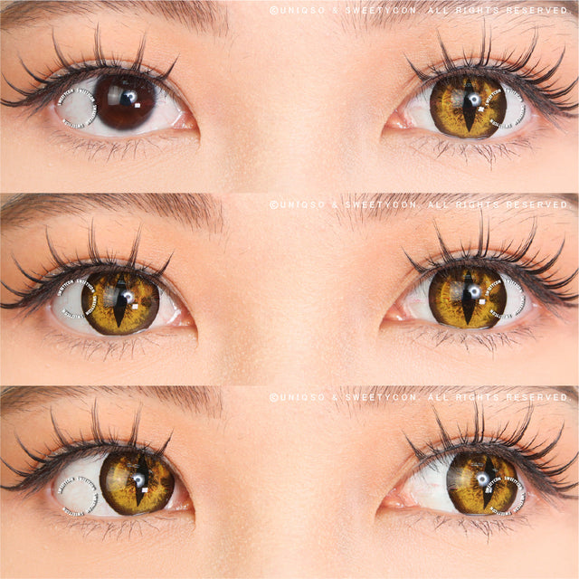 Sweety Crazy Gold Demon Eye / Cat Eye (New) (1 lens/pack)