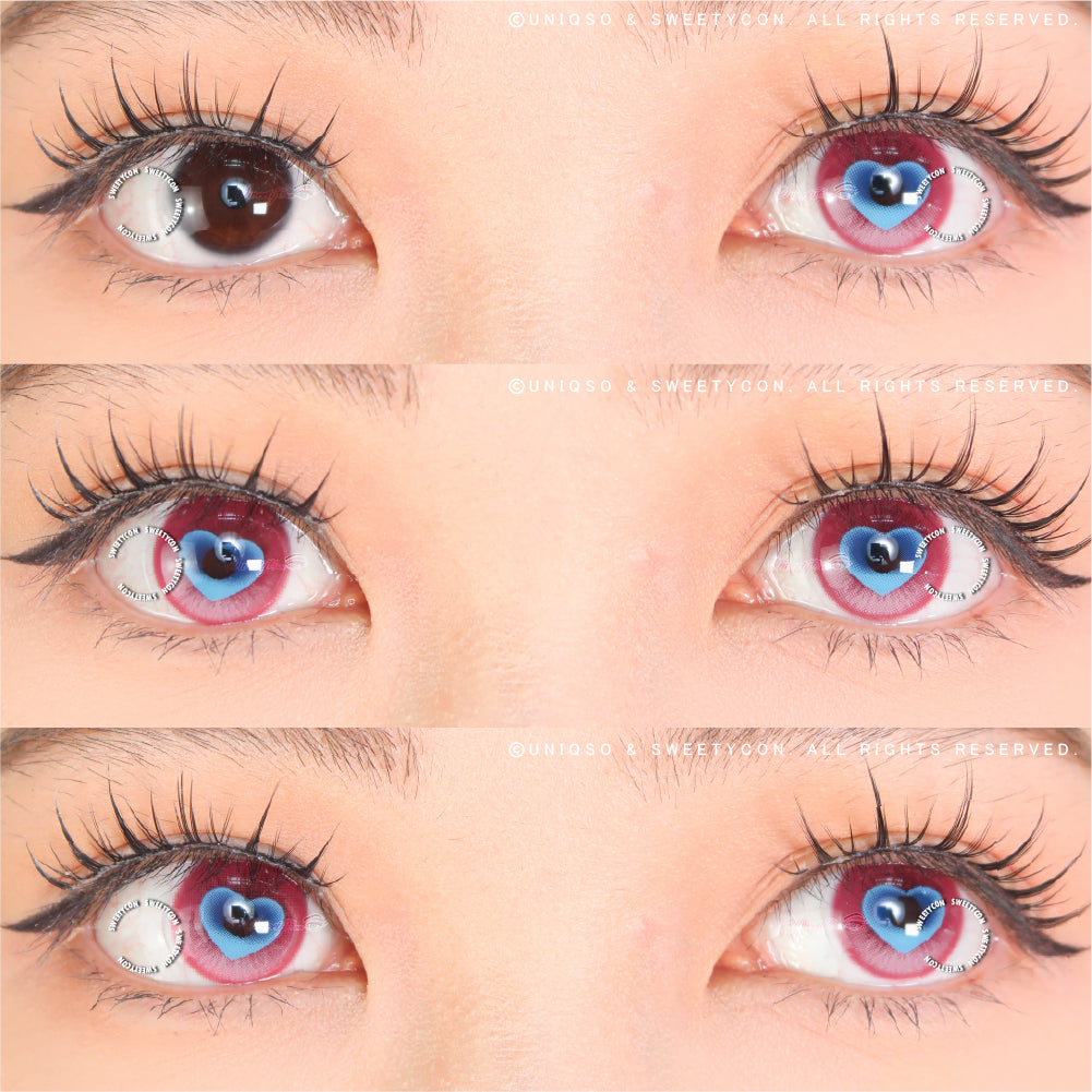 Sweety x Eyesinger Cupid Heart Pink (2 lenses/pack)-Colored Contacts-UNIQSO UK